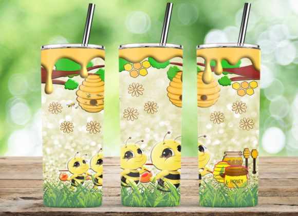 Bee Hive Tree Honeycomb 20 Oz Tumbler Graphics for Crafts