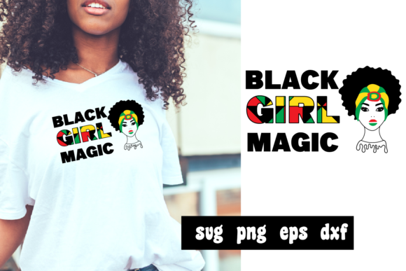 Black History Afro Woman Messy Bun SVG: Graphics & Crafts
