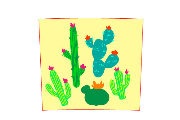 Cactus with Cactus Flowers 20 Oz Tumbler Wrap — Crafts & Food Amp