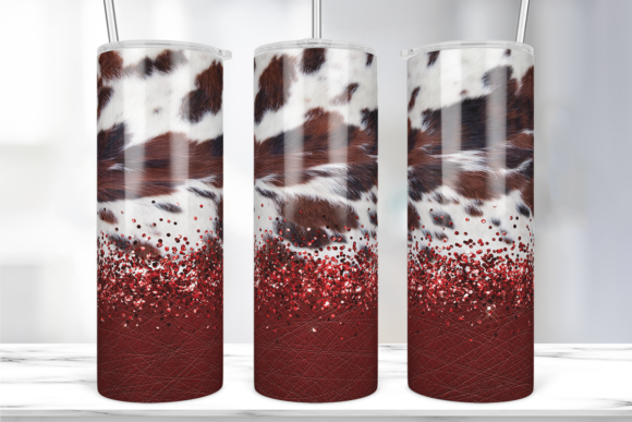 Cow Print Sublimation 20oz Tumbler Wrap: Graphics & Print Templates