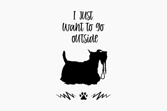 Dog Scottie Ask to Go Outside