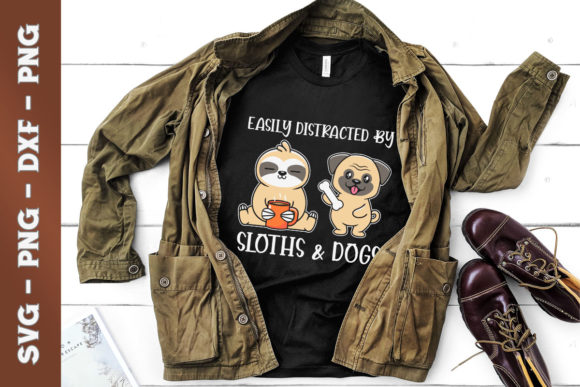 Easily Distracted by Sloths and Dogs Graphics