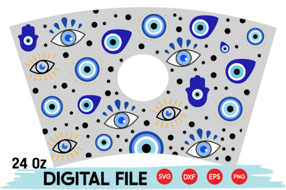 Evil Eye Starbucks Wrap: Graphics for Crafts