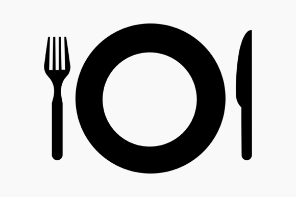 Fork Knife Plate Graphics for Crafts