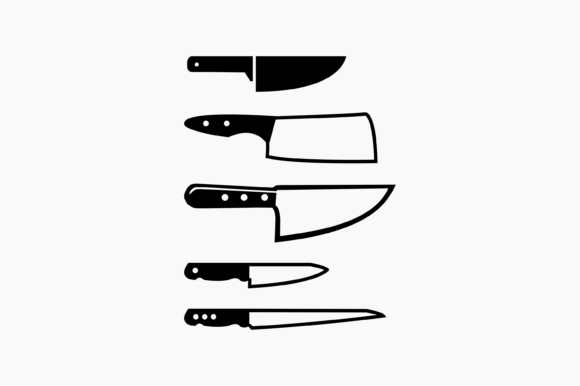Kitchen Knife Graphics for Crafts Projects