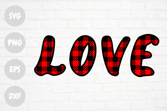 Love Buffalo Plaid Graphics & Illustrations