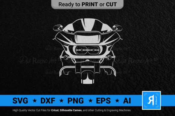 Road Touring Motorcycle Silhouette Graphics for Crafts