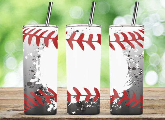 Sport Baseball 20 Oz Skinny Tumbler Wrap Graphics