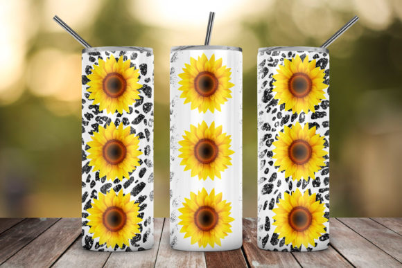 Sunflower Leopard Tumbler Wraps: Graphics for Real Publishing