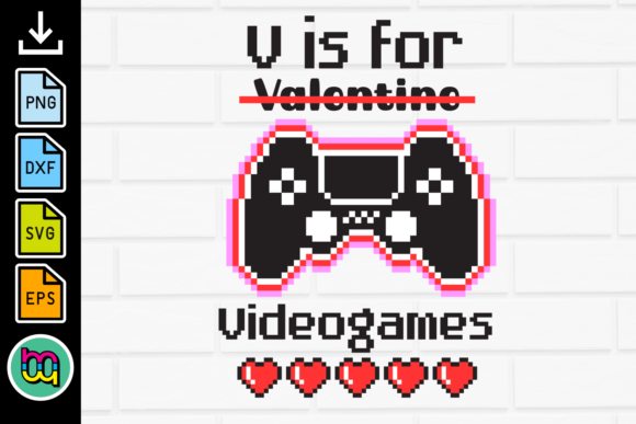 V is for Videogames SVG PNG DIY CRAFTING Graphics
