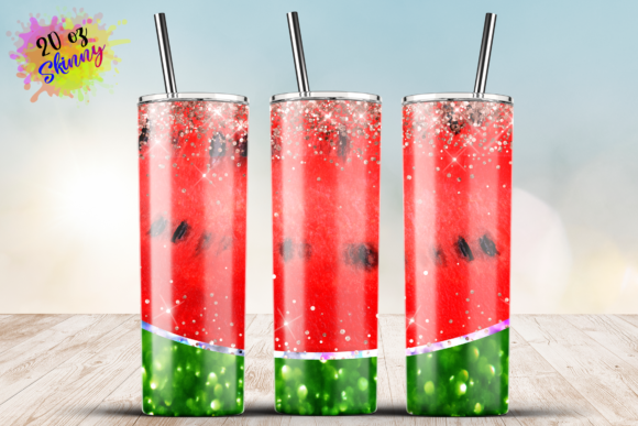 Watermelon Tumbler 20oz Skinny Wrap Graphics for Crafts